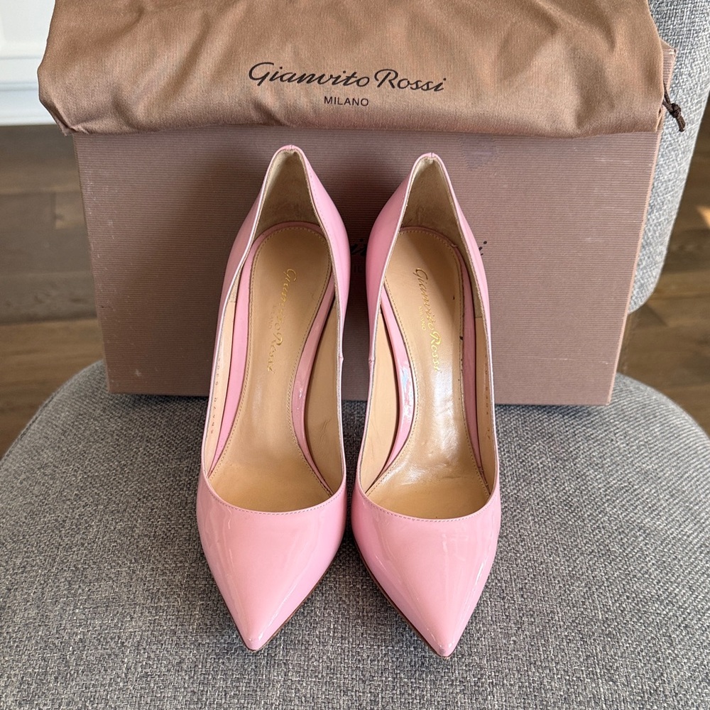 Gianvito Rossi Blush Pink Heels Sz 7